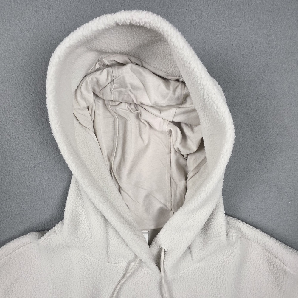 Nike Hoodie Women's Extra Large White Fleece Plush Oversized Sportswear Pullover - Picture 7 of 10